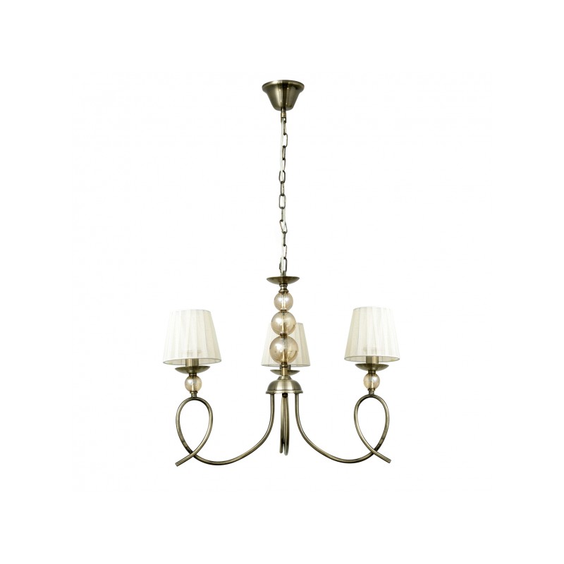 Lámpara Rin 3xE14 cuero Fabrilamp